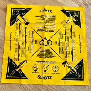 NEW 2022 & 2023 Sawyer Yellow Bandana More than just a Bandana NEW